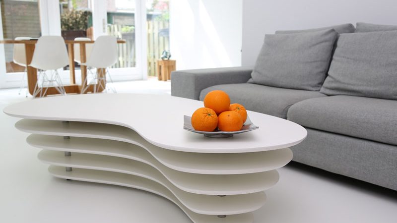 witte pu-gietvloer woonkamer